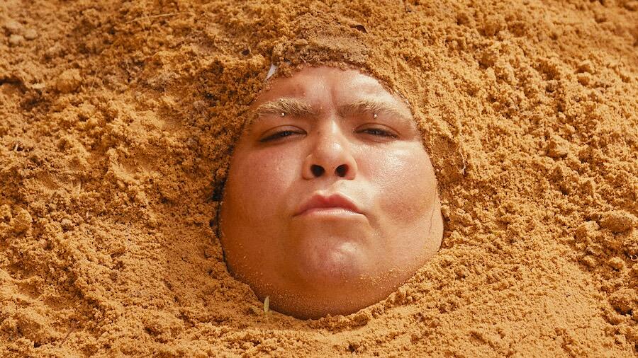 Jota Mombaça, YOUR BLOOD IS LAND WHERE NO ONE STEPS IN, 2024. Video still. Photo by GRAYSC. Courtesy of the artist.